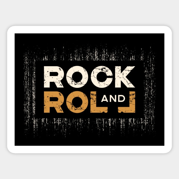 ROCK AND ROLL Sticker by Besklubyi